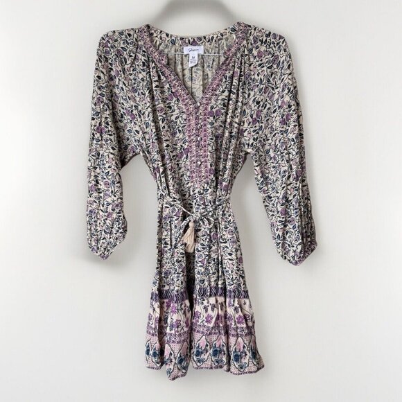 Japna Long Sleeve Dress Size Medium Floral New With Tag Tie Waist - Picture 1 of 9